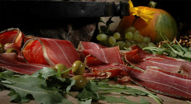 Local delicacy is typical Istrian prosciutto. Ask local prosciutto producer to cut it by hand for you.